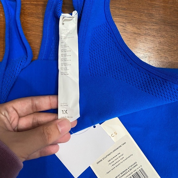 Fabletics Sculptknit Tank NWOT - Picture 3 of 3
